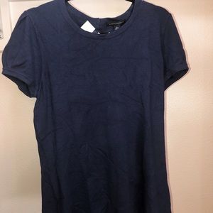 NWT cotton silk blend blouse w/button back detail
